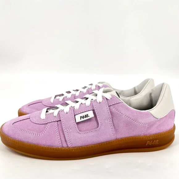 P448 Monza Sneaker Size EU 39 Suede Leather Upper Lavender Gum Sole - Picture 13 of 16